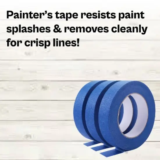 PSBM 32 Rolls Blue Painters Masking Tape, 1.5" x 60 Yards, 5.5 Mil for Walls Painting image {5}