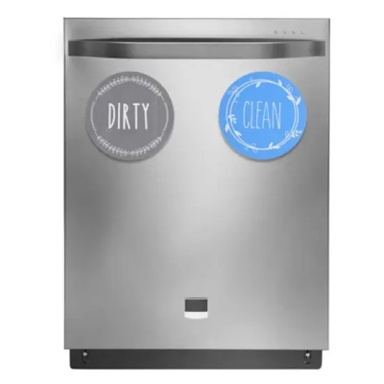 Unique Bargains Dishwasher Clean Dirty Sign Magnetic Reversible Indicator Magnet image {4}