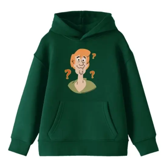 Scooby Doo Clueless Shaggy Youth Forest Green Graphic Hoodie image {2}