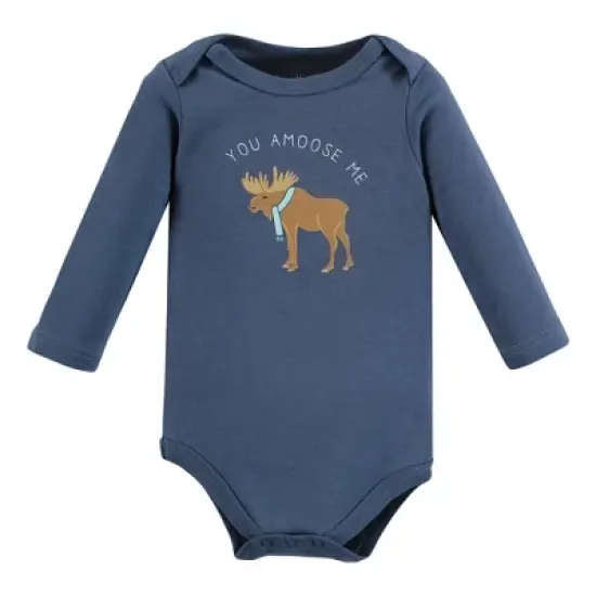 Hudson Baby Unisex Baby Cotton Long-Sleeve Bodysuits, Arctic Animals image {2}