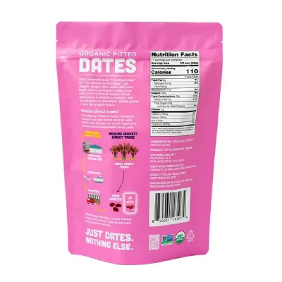Mavuno Harvest Organic Pitted Dates Snacks, a Vegan & Gluten Free Healthy Snack with No Preservatives or Added Sugars image {1}