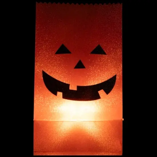 Northlight Lighted Jack-O-Lantern Halloween Outdoor Luminary Pathway Markers - 9.5" - Set of 3 image {2}