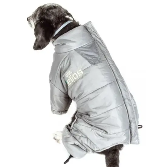 Dog Helios Thunder-Crackle Full-Body Waded-Plush Adjustable and 3M Reflective Dog Jacket - Gray image {1}