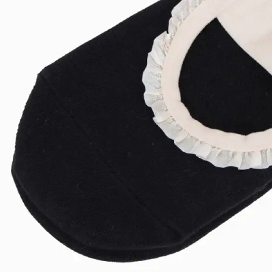 Anna-Kaci Women's Ballet Style Grip Socks with Ruffle Trim and Cross Strap Anti-Slip Sole Yoga and Pilates 2-Pack image {1}