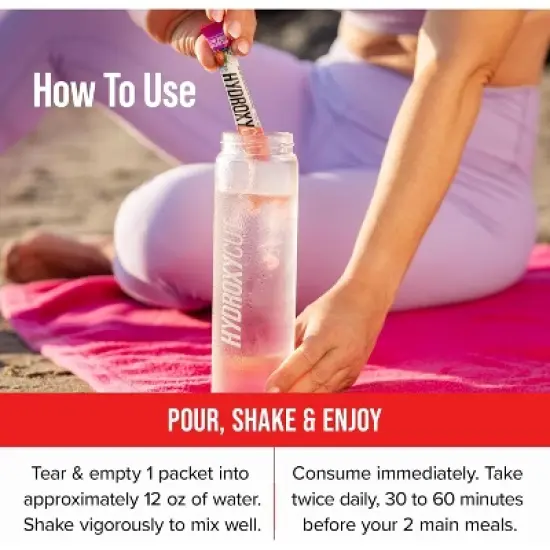 Hydroxycut Drink Mix, Wildberry Blast, 21 Travel-Size Packets, Zero Calories, Zero Sugar, Boost Metabolism, Burn Calories, Increase Energy image {3}