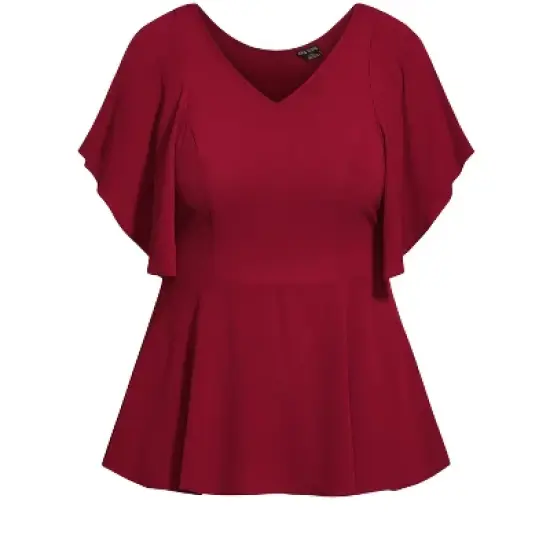 Women's Plus Size Romantic Mood Top  - Ruby | CITY CHIC image {2}