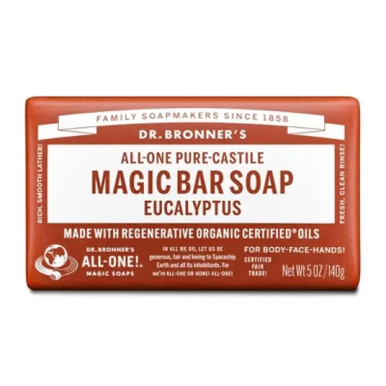 Dr. Bronner's All-One Pure-Castile Magic Bar Soap - Eucalyptus - 5oz image {8}