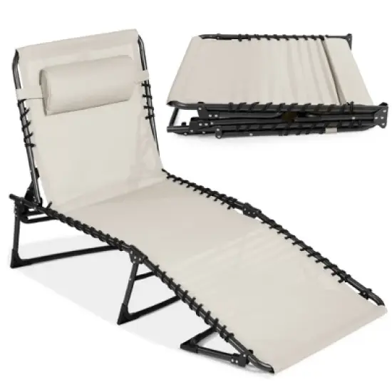 Best Choice Products Patio Chaise Lounge Chair, Outdoor Portable Adjustable Pool Recliner w/ Pillow image {16}
