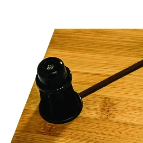 Camco 43548 4 Burner Grooved Bamboo Stove Top Work Surface with Adjustable Legs image {1}