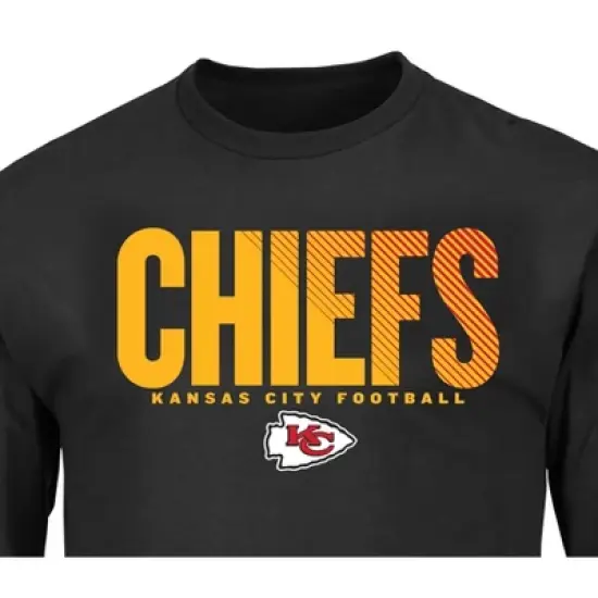 NFL Kansas City Chiefs Black Long Sleeve Core Big & Tall T-Shirt image {2}