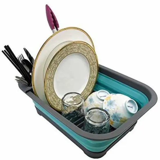 SAMMART 7.3L (1.9 Gallon) Collapsible Dish Drainer with Drainer Board image {8}