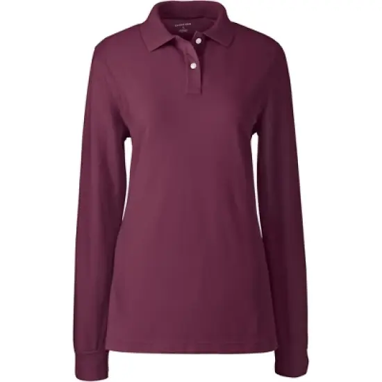 School Uniform Young Women's Long Sleeve Mesh Polo Shirt image {4}