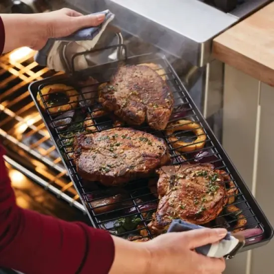 Anolon Advanced Home 10"x18" Double Burner Griddle Bronze image {1}