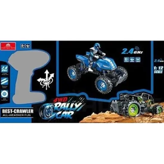Remote Off Road Quad Bike ATV 4WD Rally Car 1:12 Scale Channel RC 2.4 GHz Radio image {1}