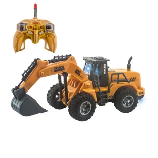 Link 1:30 RC Excavator Construction Vehicle Radio Control Truck With 5 Channels - Yellow image {2}