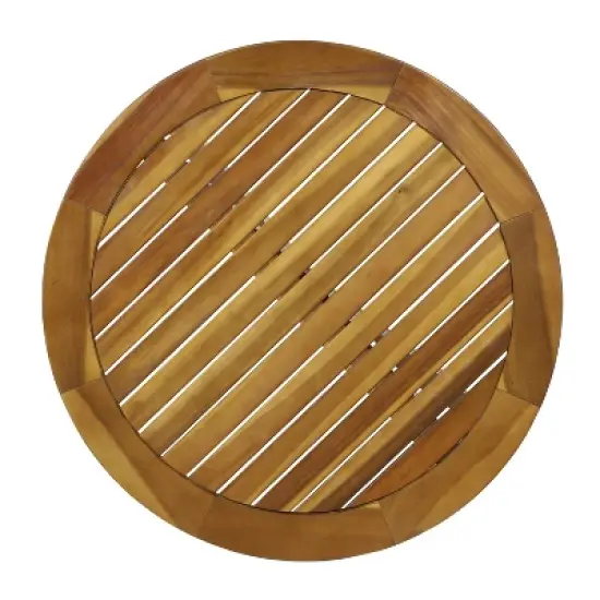 Christopher Knight Home Arrigo Outdoor Acacia Wood and Wicker 3 Piece Bistro Set image {5}