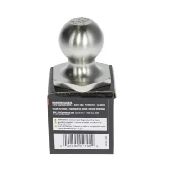 Bulldog InterLock 1-7/8 Inch Hitch Ball 3,500 lbs Towing Capacity, 1 Inch Shank, HD Zinc Finish, Ideal for Trailer, RV, Truck, Tow Accessories image {5}