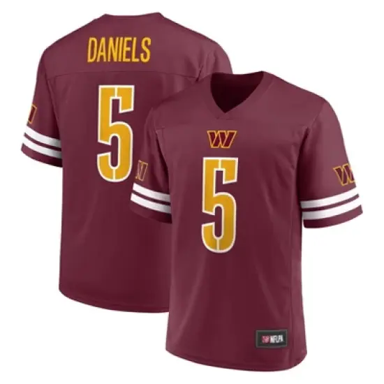 NFL Washington Commanders Men's Short Sleeve Daniels 5 Jersey image {2}