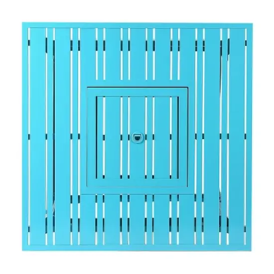 32" Square Aluminum 37000 BTUs Propane Fire Table with 2 Covers - Oakland Living
 image {2}