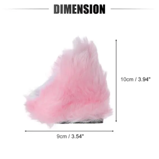 Unique Bargains Universal Bicycle Motorcycle Helmet Decoration Accessory White Pink 1 Pair image {4}