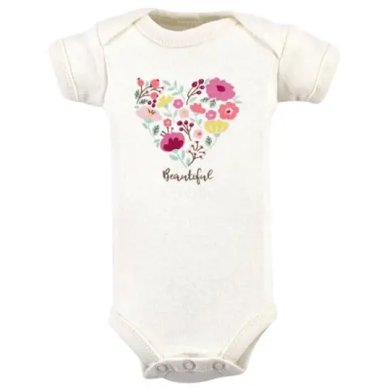 Touched by Nature Baby Girl Organic Cotton Preemie Layette 4pc Set, Botanical, Preemie image {3}