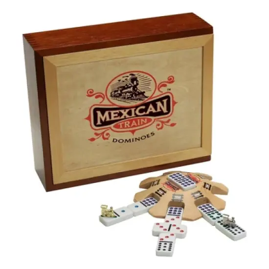 Front Porch Classics Mexican Train Dominoes Board Game: Includes Pieces, Instructions & Scoring Pads for 2-8 Players image {1}
