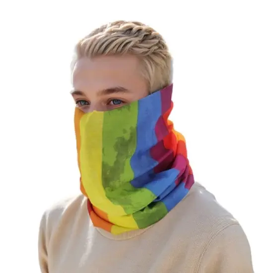 Unique Bargains Sunscreen Rainbows Pattern Face Scarf Mask Assorted Color 1 Pc image {4}