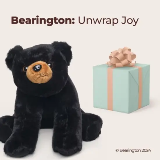 Bearington andit Plush Toy Stuffed Animal Black Bear Teddy, 18" image {3}