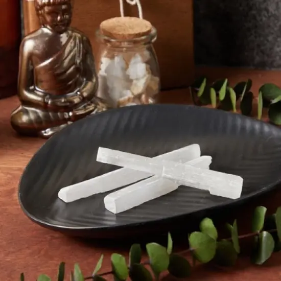 WellBrite Selenite Wands, Healing Crystal Sticks, Home D&eacute;cor (3-5 in, 3 lbs) image {3}