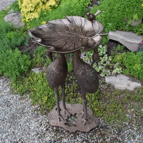 29" Aluminum Birdbath - Oakland Living: Freestanding Pedestal, Weather-Resistant image {4}