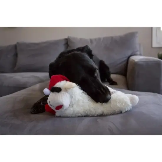 Multipet Standing Holiday Lamb Chop with Santa Hat (Small (8")) image {1}