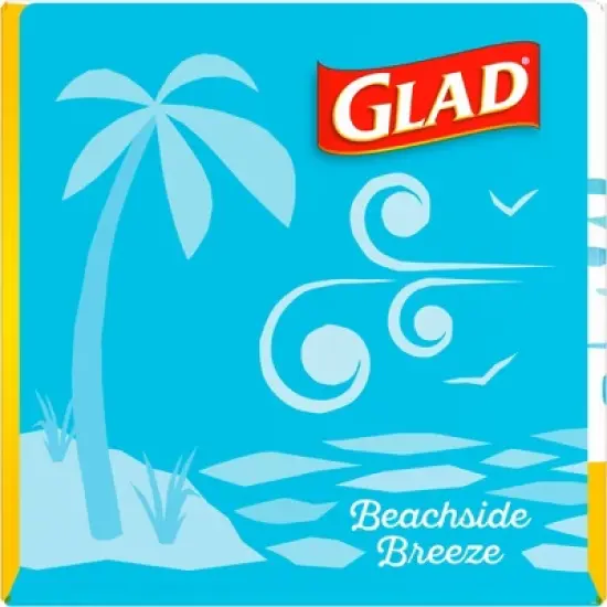 Glad Small Drawstring Trash Bags - Beachside Breeze - 4 Gallon image {12}