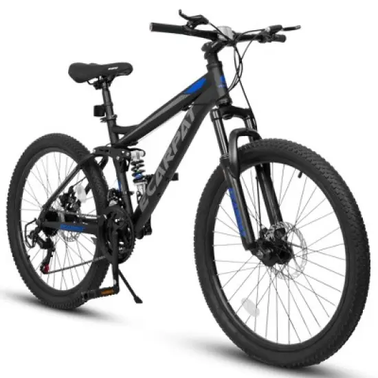 NicBex 26" Mountain Bike with Dual Suspension for Adults,21-Speed Grip Shifters,Aluminum Alloy Frame,Disc Brake,Mountain&City Road Bikes image {6}