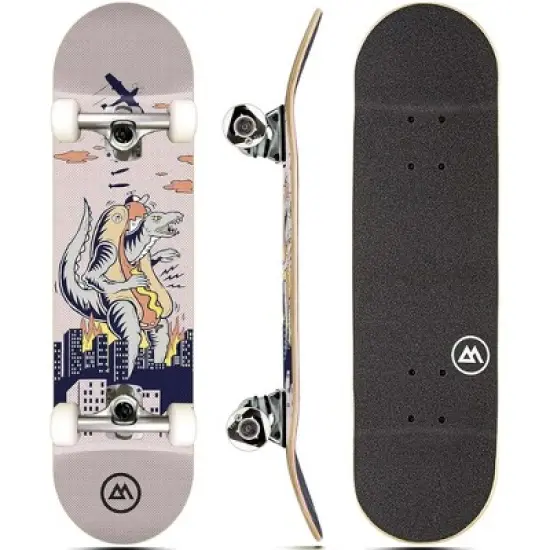 Magneto Skateboard | Maple Wood | ABEC 5 Bearings | Double Kick Concave Deck | For Beginners, Teens & Adults (Jacsen Terror) image {8}