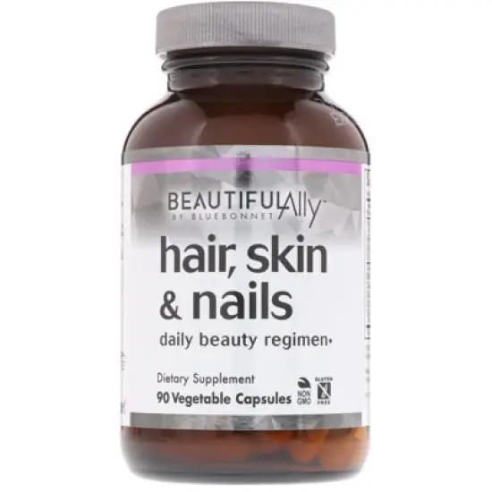 Bluebonnet Nutrition Beautiful Ally&reg;, Hair, Skin & Nails, 90 Vegetable Capsules image {3}