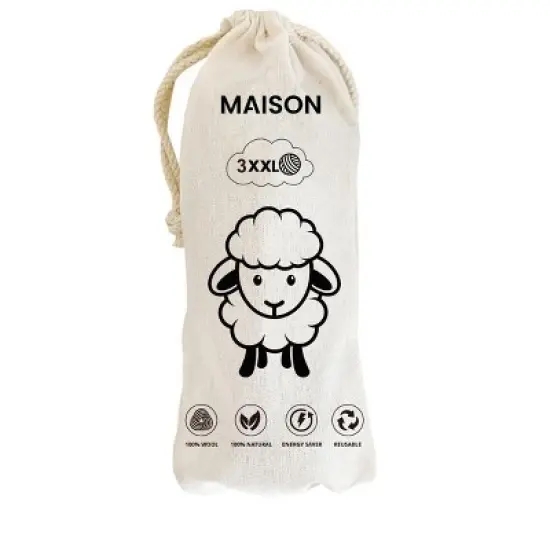 Maison Products XXL Wool Dryer Balls 3 Pack - Largest Size Balls Available image {1}