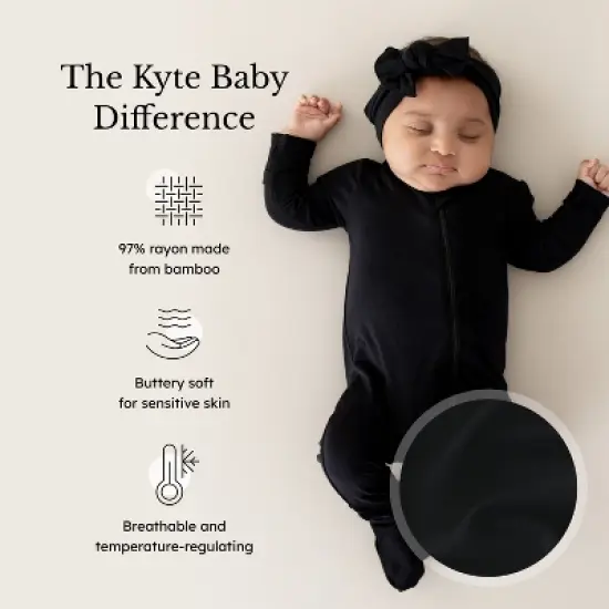 Kyte Baby Zippered Footie in Midnight image {2}