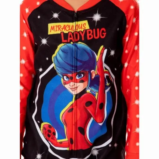 Miraculous: Tales of Ladybug & Cat Noir Girls' Character Footless Pajama Multicolored image {2}