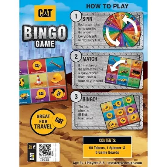 MasterPieces Inc CATerpillar Bingo Kids Card Game image {1}