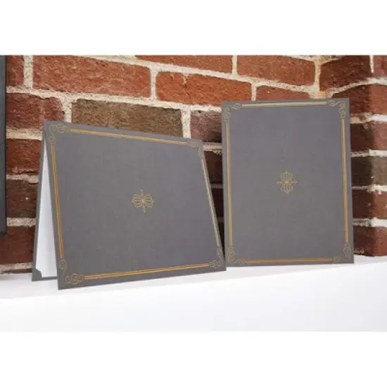 Best Paper Greetings 12 Pack Award Certificate Holder, Folder & Cover for Letter Size Documents, Files & Graduation Diploma, Grey image {1}