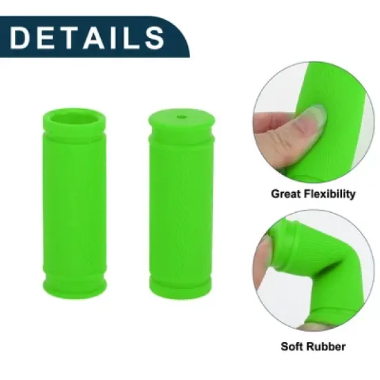Unique Bargains Bike Handlebar Grips Covers 3.35" Length Green 1 Pair image {2}