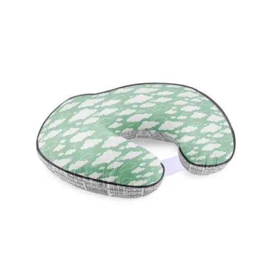 Bacati - 3 pc Clouds in the City Mint Gray Hugster Feeding & Infant Support Nursing Pillow  image {5}