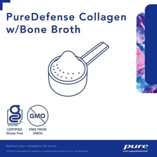 Pure Encapsulations PureDefense Collagen w/ Bone Broth - with Mushroom, Aged Garlic, and Enhanced Bioavailability Curcumin Extracts - 14.1 Ounces image {2}