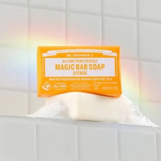 Dr. Bronner's All-One Pure-Castile Magic Bar Soap - Citrus - 5oz image {3}