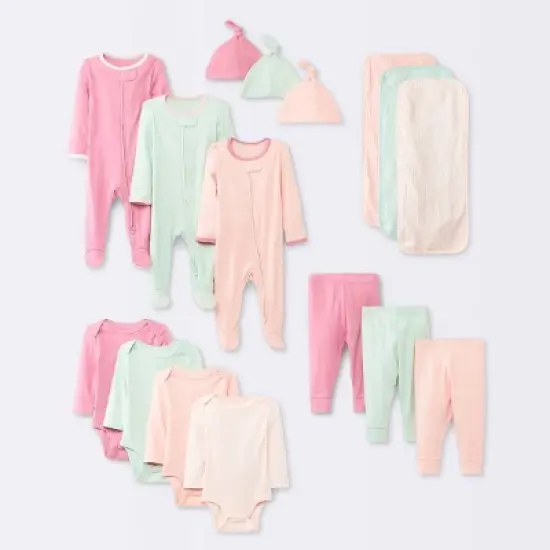 Baby Girls' Layette Gifting Bundle - Cloud Island&trade; Pink image {5}