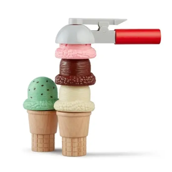 Melissa & Doug Scoop and Stack Ice Cream Cone Magnetic Pretend Play Set image {3}