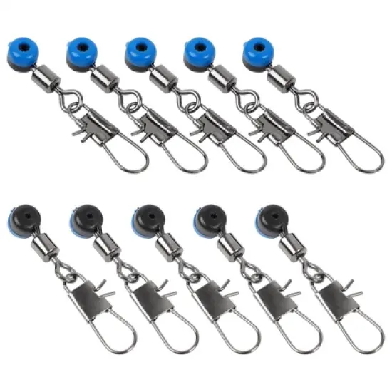 Unique Bargains Saltwater Freshwater Fishing Plastic Metal Swivels 10 Pcs image {6}