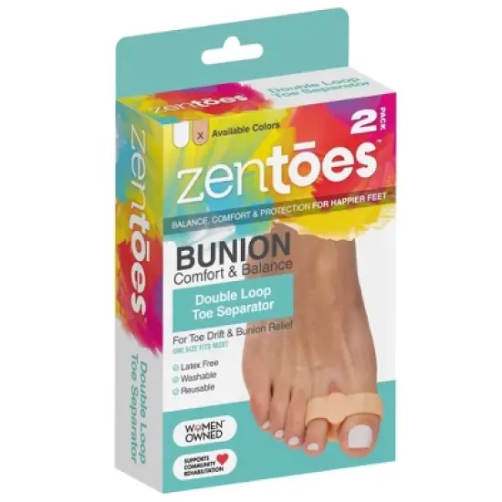 ZenToes Double Loop Toe Separator - Beige - 2pk image {3}