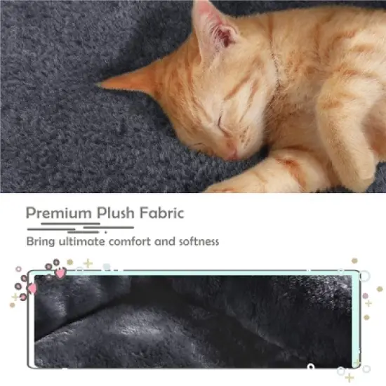 Yaheetech 23.5" Small Cat Tree Condo with Plush Perch image {4}