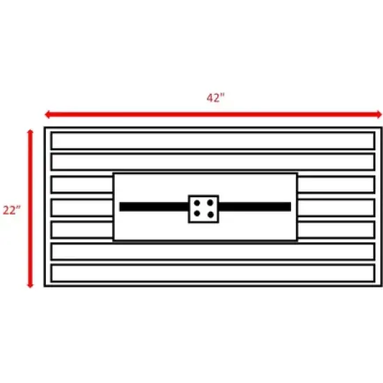 43" Smoked Glass Metal Rectangle Fire Pit image {4}
